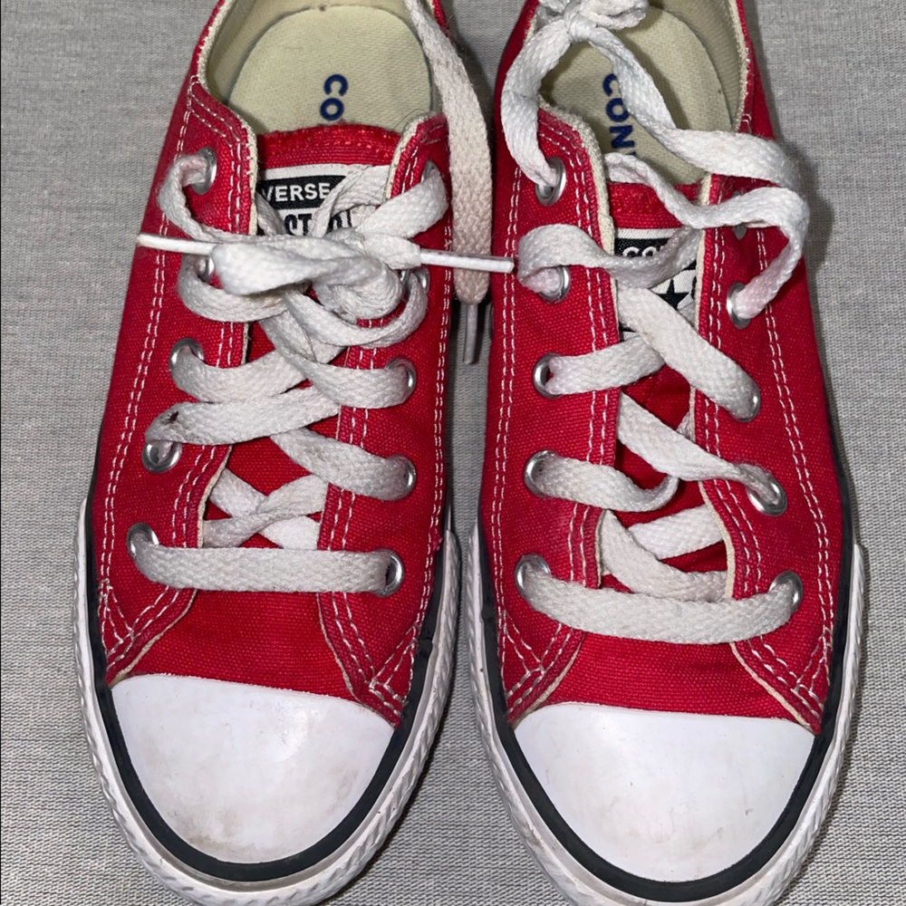 Kids size 13 red converse